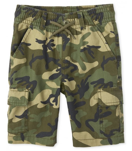 Childrens Place Green Camo Cargo Shorts 